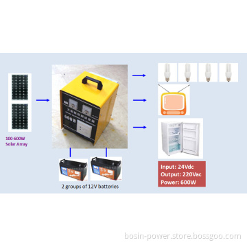 600W Portable Solar Inverter with Controller System